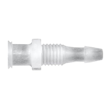Cole Parmer Luer to Hose Barb Fitting, Straight Adapter, Ntrl Kynar, Cleanroom, Panel-Mt F Luerx1/8in ID;10PK LFPM-2NK7-QC